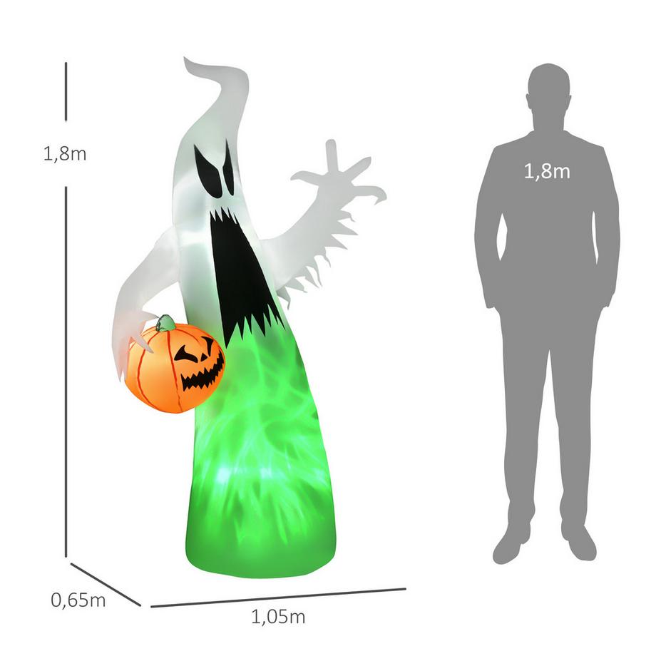 HOMCOM Halloween Aufblasbarer Geist  