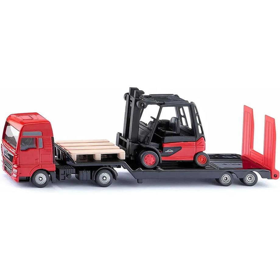 MAN LKW mit Linde Gabelstapler
