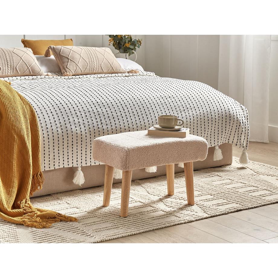 Beliani Repose-pied en Bouclé Moderne TAKOMA  