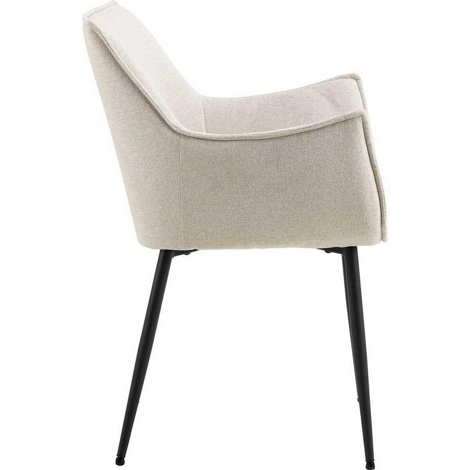 mutoni Chaise à accoudoirs Kaleo beige (1 pièce)  