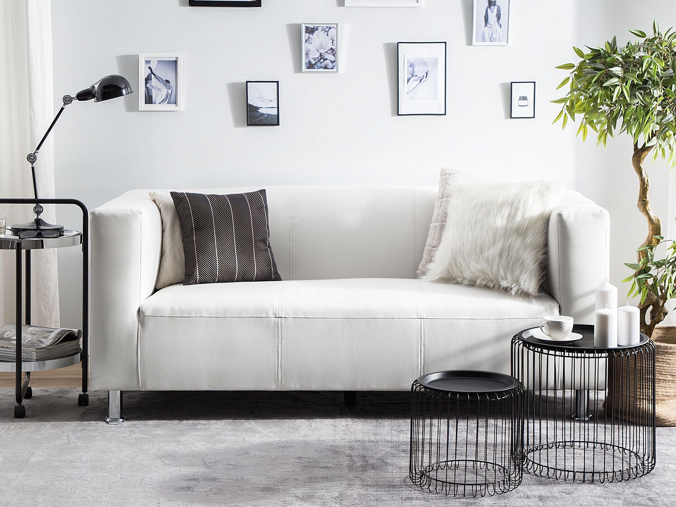 Beliani 3 Sitzer Sofa aus Kunstleder Modern FLORO  