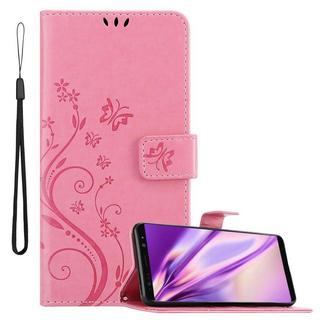 Cadorabo  Housse compatible avec Samsung Galaxy NOTE 8 - Coque de protection au design floral avec fermeture magnétique, fonction de support et emplacements pour cartes 