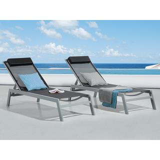 Beliani Lettino Prendisole en Alluminio Industriale CATANIA  