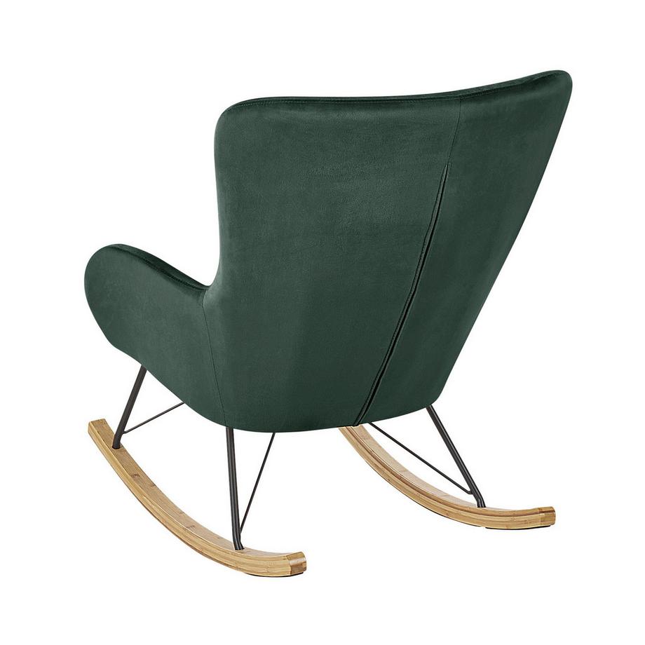 Beliani Fauteuil à bascule en Velours Glamour ELLAN  