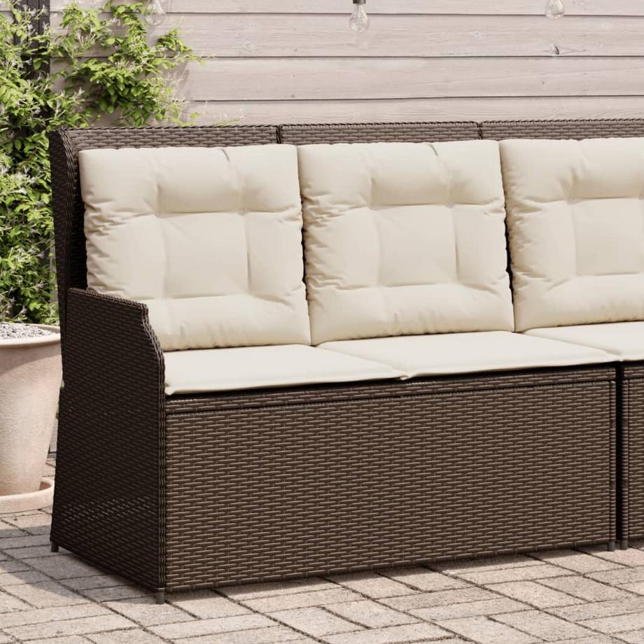 VidaXL Verstellbare gartenbank poly-rattan  