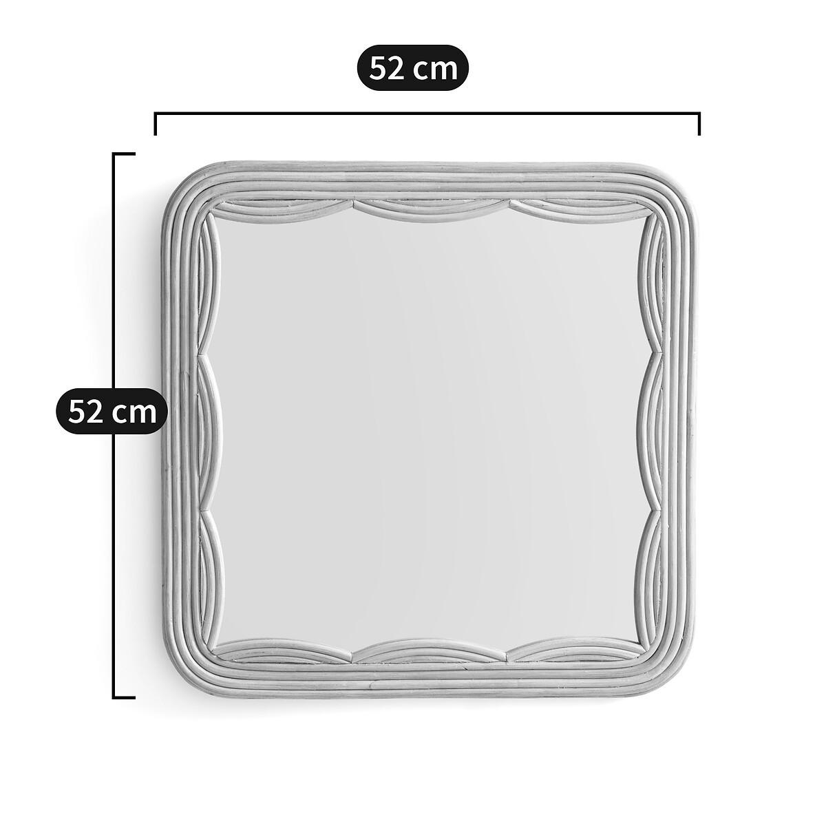 La Redoute Intérieurs Miroir carré en rotin H52 cm  