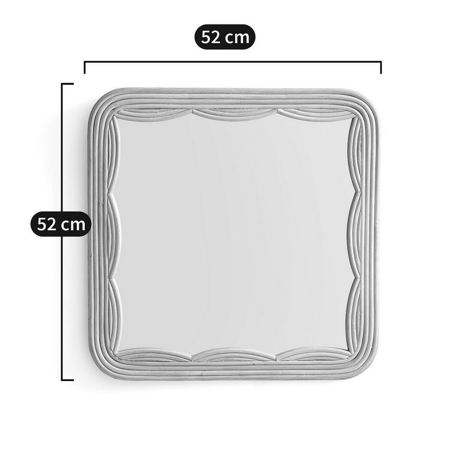 La Redoute Intérieurs Miroir carré en rotin H52 cm  