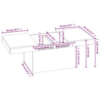 VidaXL Table basse bois d'ingénierie  