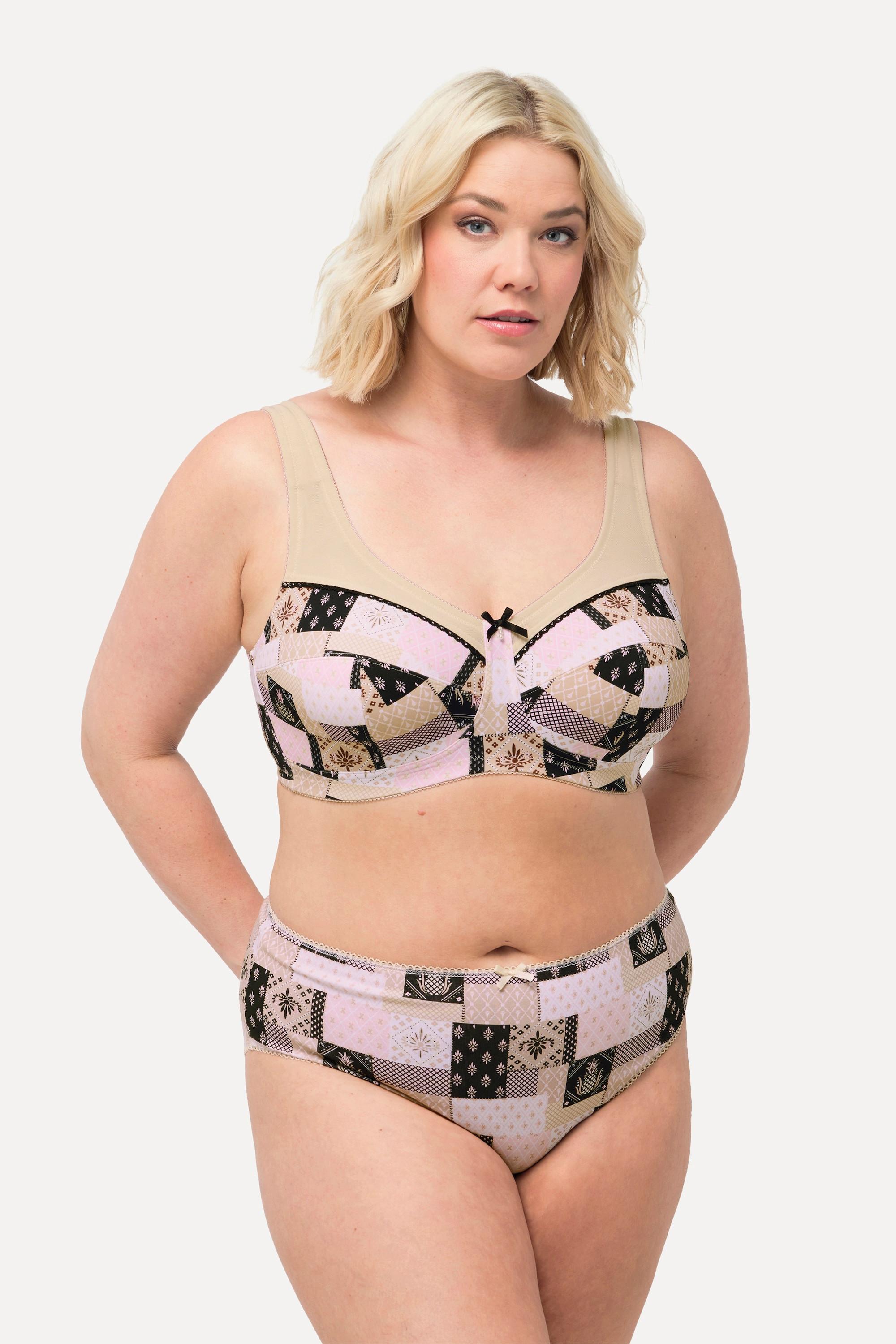 Ulla Popken  Soutien-gorge de maintien avec mélange de motifs, sans armatures – bonnet C - F 