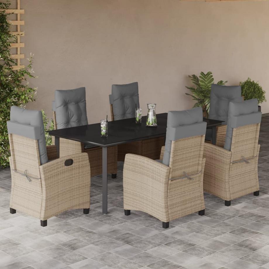 VidaXL set da pranzo da giardino Polirattan  
