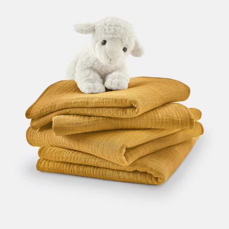 La Redoute Intérieurs  Lot de 4 maxi langes en gaze de coton Kumla 