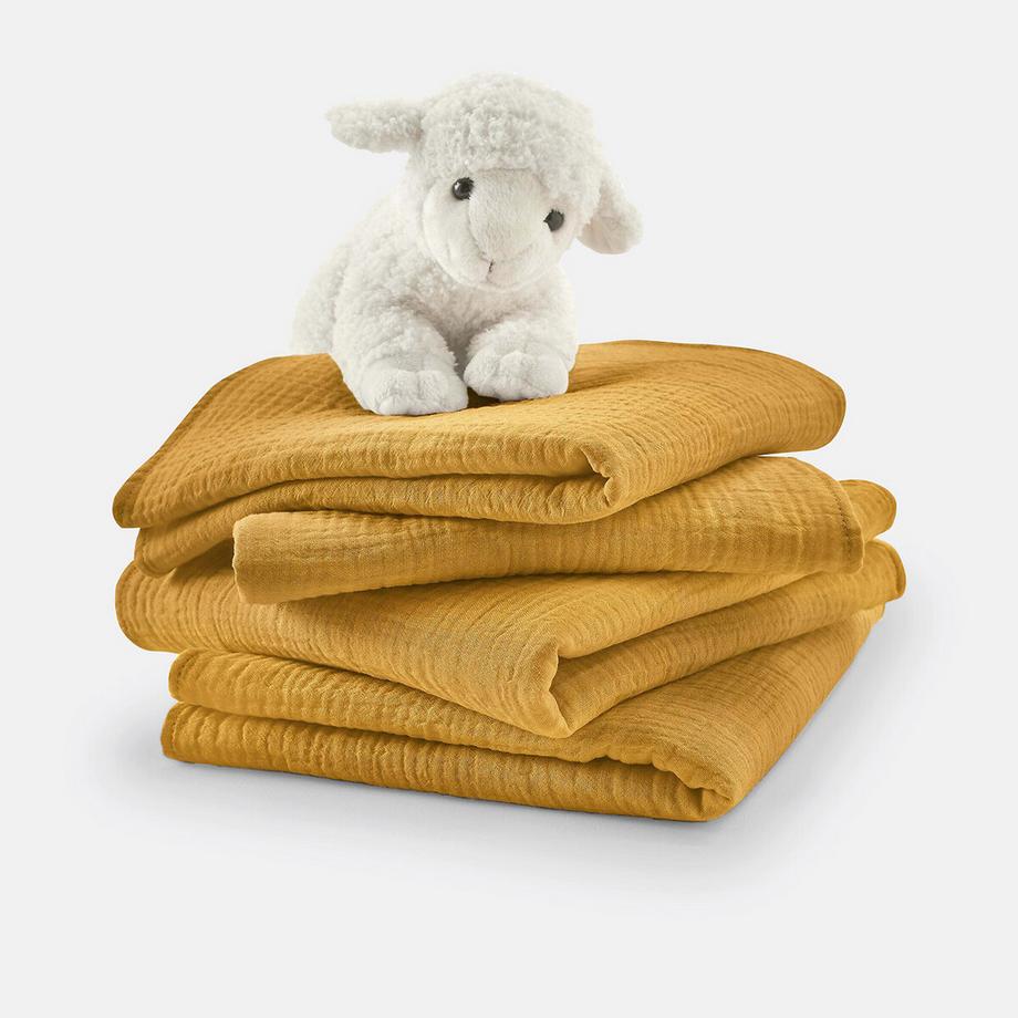 La Redoute Intérieurs  Lot de 4 maxi langes en gaze de coton Kumla 