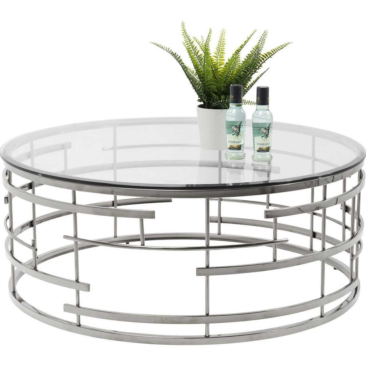 KARE Design Table basse Jupiter Argent 100x100  