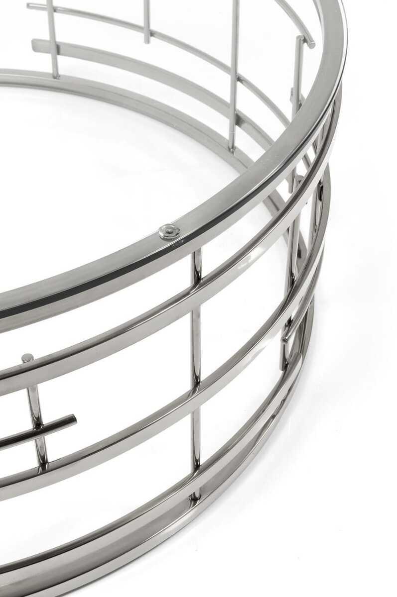 KARE Design Table basse Jupiter Argent 100x100  