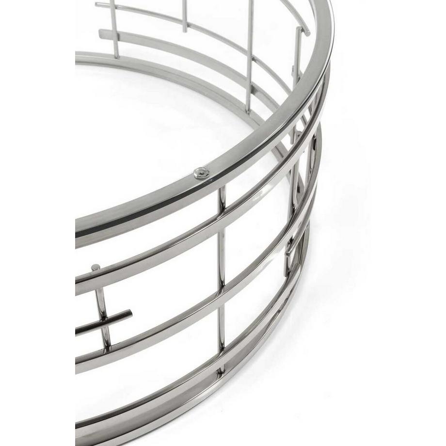 KARE Design Table basse Jupiter Argent 100x100  