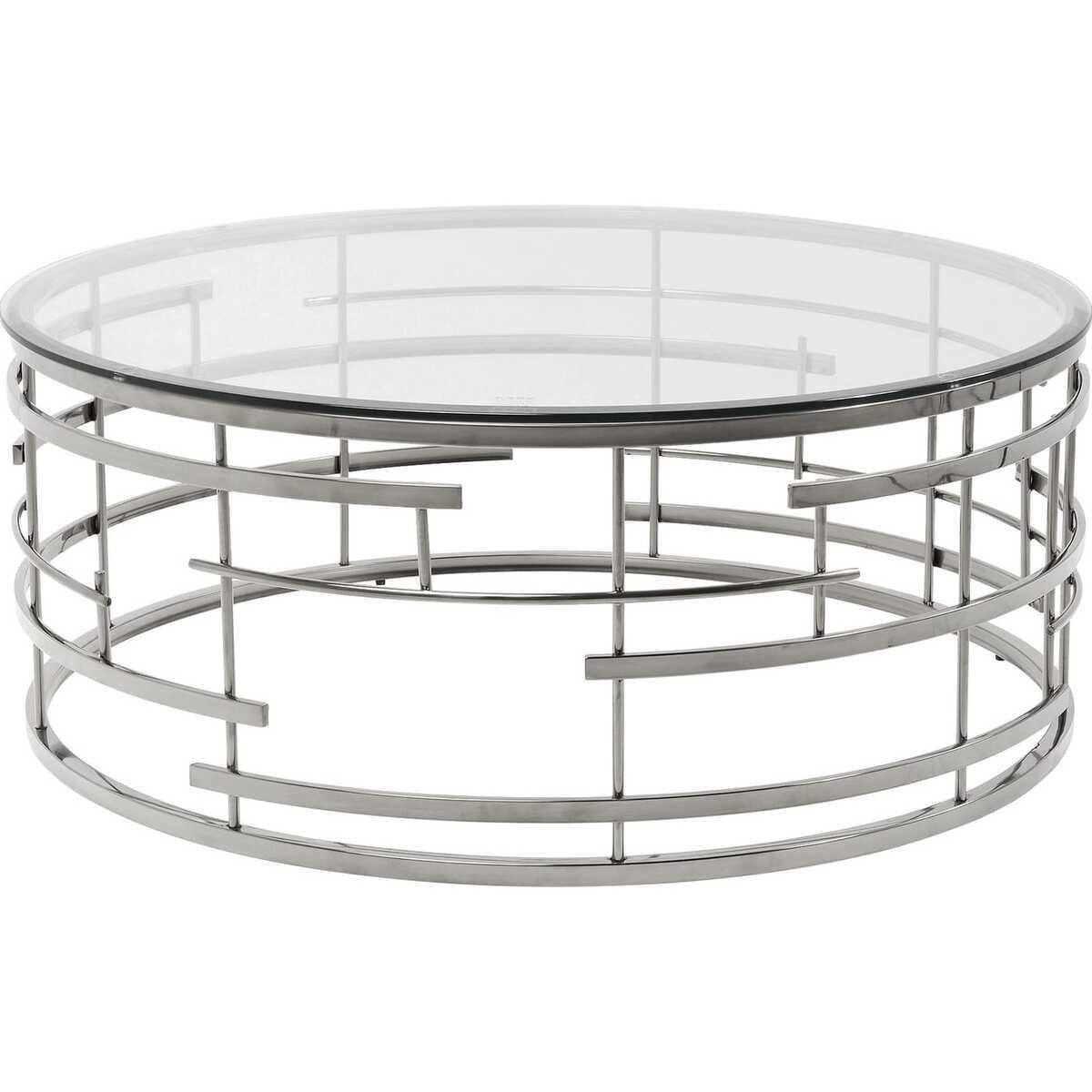 KARE Design Table basse Jupiter Argent 100x100  