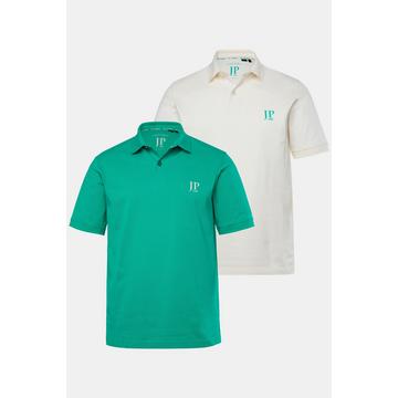 Poloshirts, Basic, 2er-Pack, Piqué, gekämmte Baumwolle