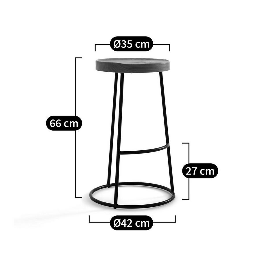 La Redoute Intérieurs Tabouret de bar en orme H66 cm  