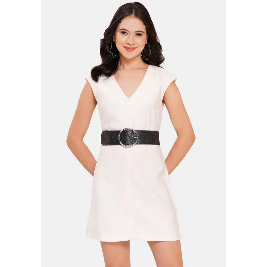 AVANT-GARDE PARIS  Ceinture à boucle ronde marron foncé scintillante 