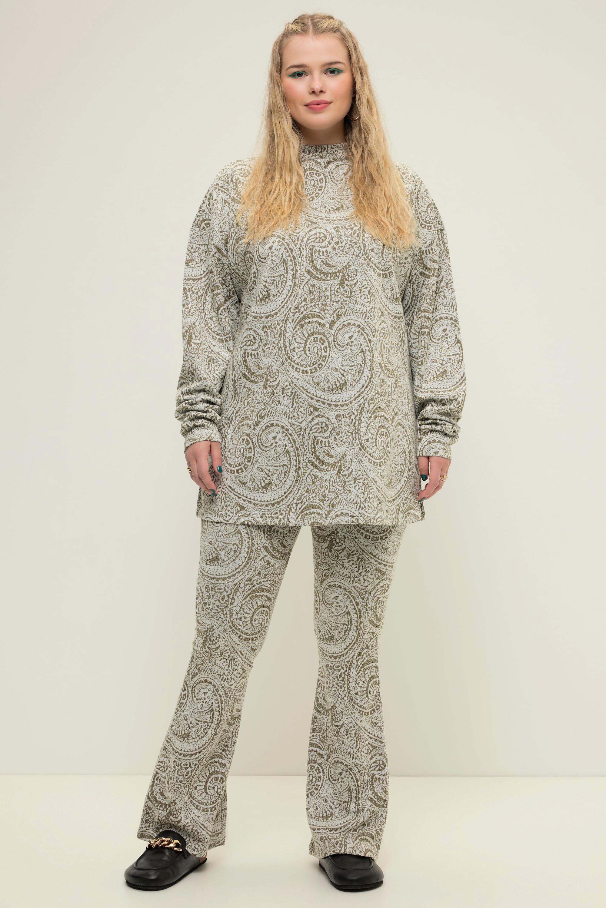 Studio Untold  Schlaghose, Leggings, Glitter-Paisley, Elastikbund 