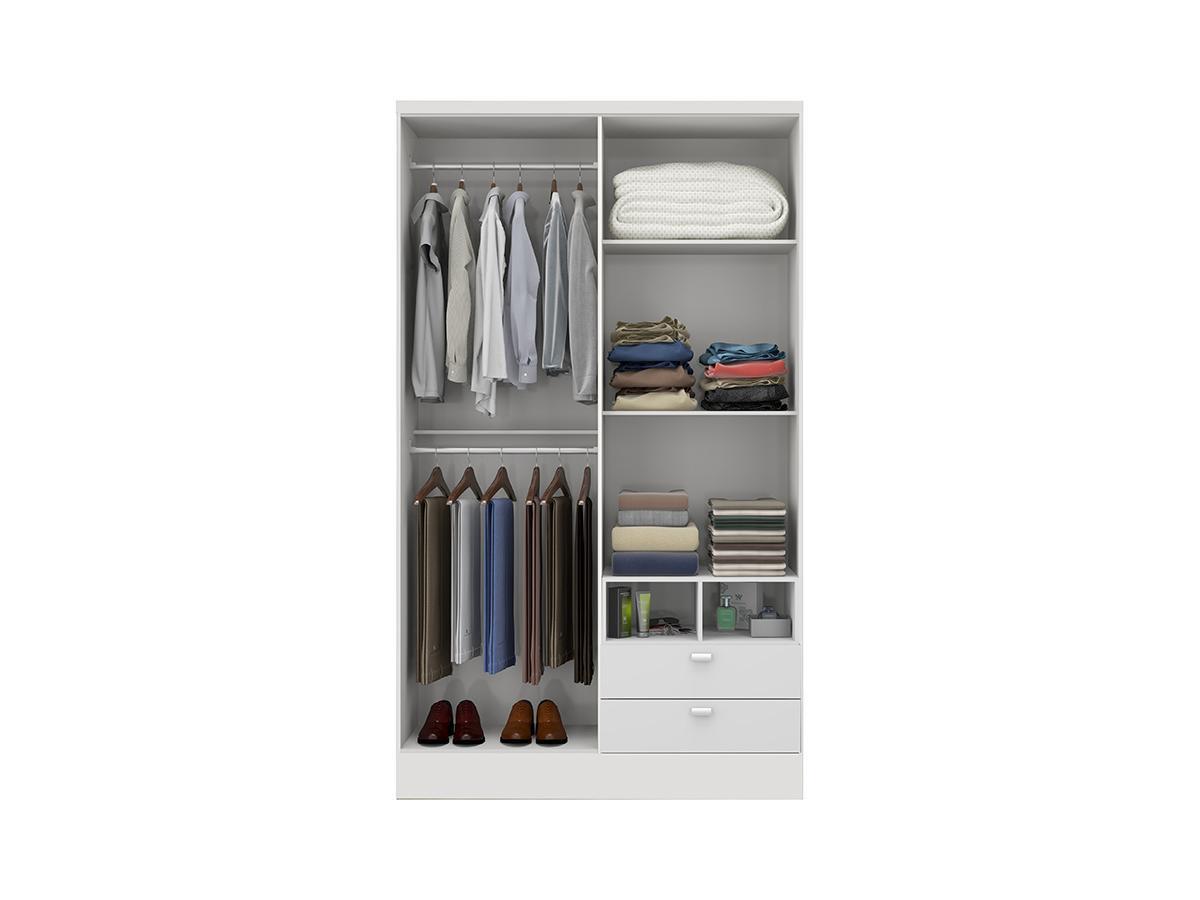 Vente-unique Armadio 4 ante e 2 cassetti Bianco ODILON  