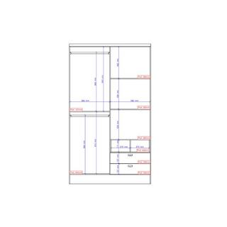 Vente-unique Armadio 4 ante e 2 cassetti Bianco ODILON  