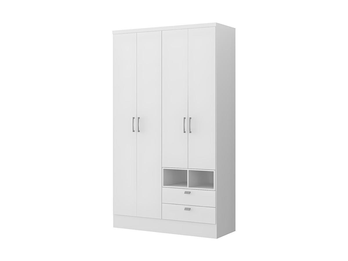 Vente-unique Kleiderschrank mit 4 Türen + 2 Schubladen ODILON  