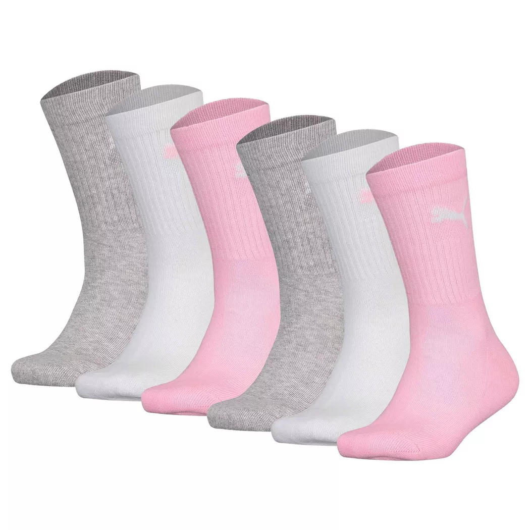 Puma - Calzini Unisex Confezione da 6 Vestibilità confortevole, 31-34, Rosa