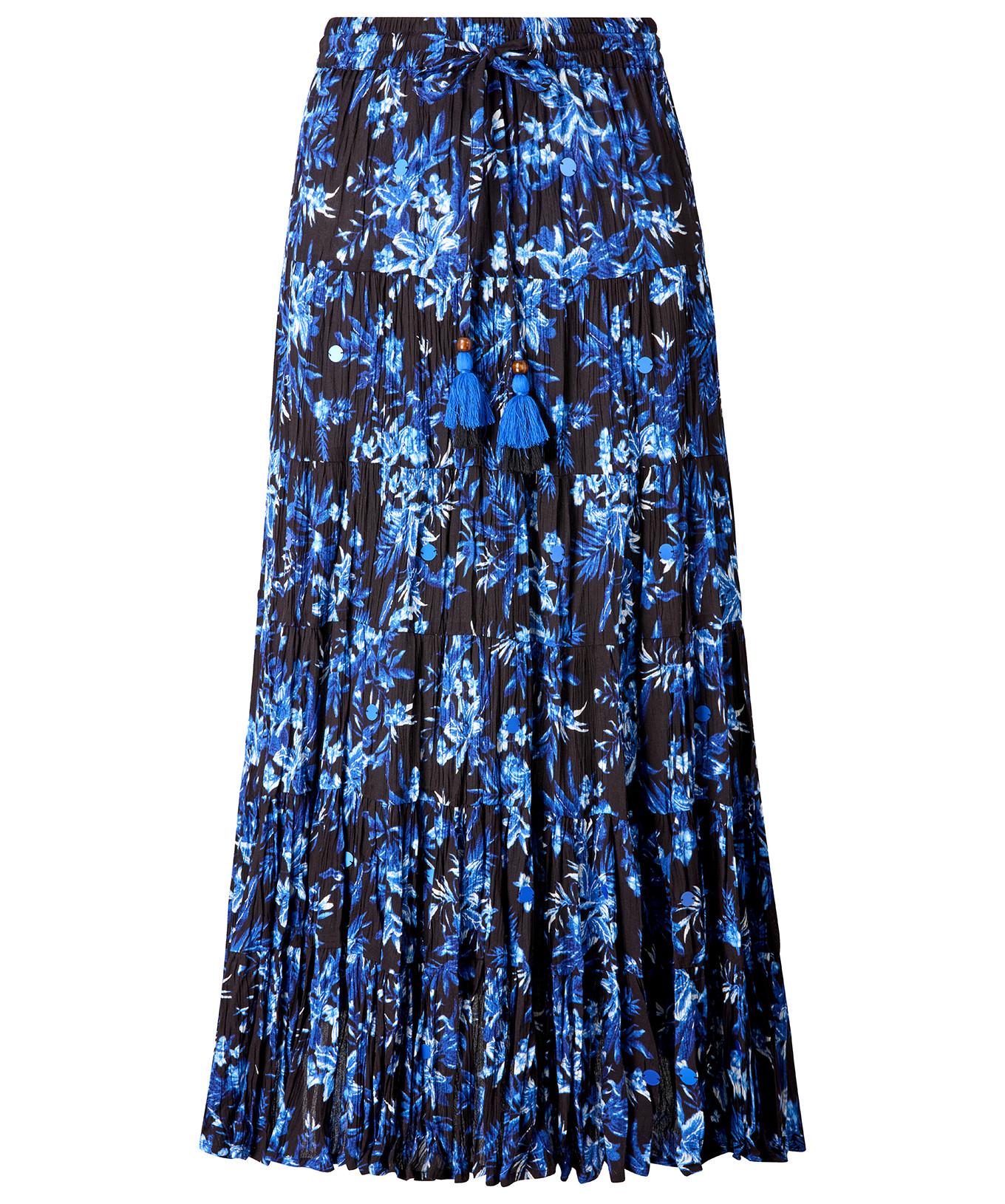 Joe Browns Geblümter Maxirock mit Knopfleiste  