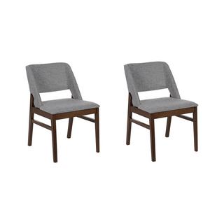 Beliani Lot de 2 chaises de salle à manger en Polyester Rétro BELLA  