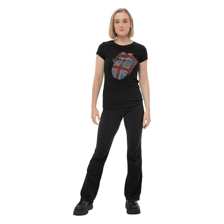 The Rolling Stones Union Jack Lips T-Shirt Classique  