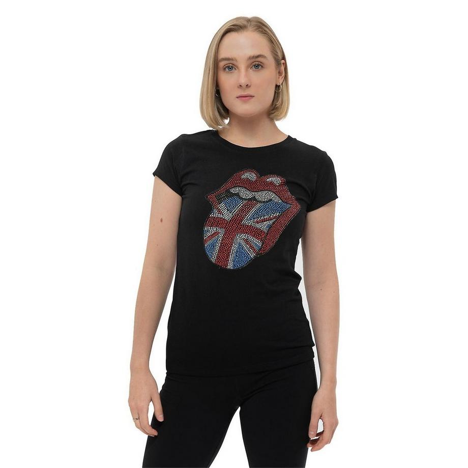 The Rolling Stones Union Jack Lips T-Shirt Classique  