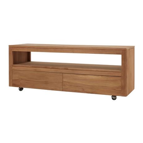 Tikamoon TV Schrank aus massivem Teakholz 140 cm Anoa  