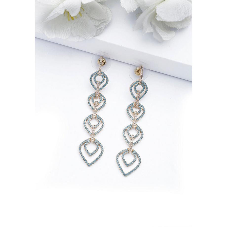 AVANT-GARDE PARIS  Türkis-Tränentropfen-Hängeohrringe 