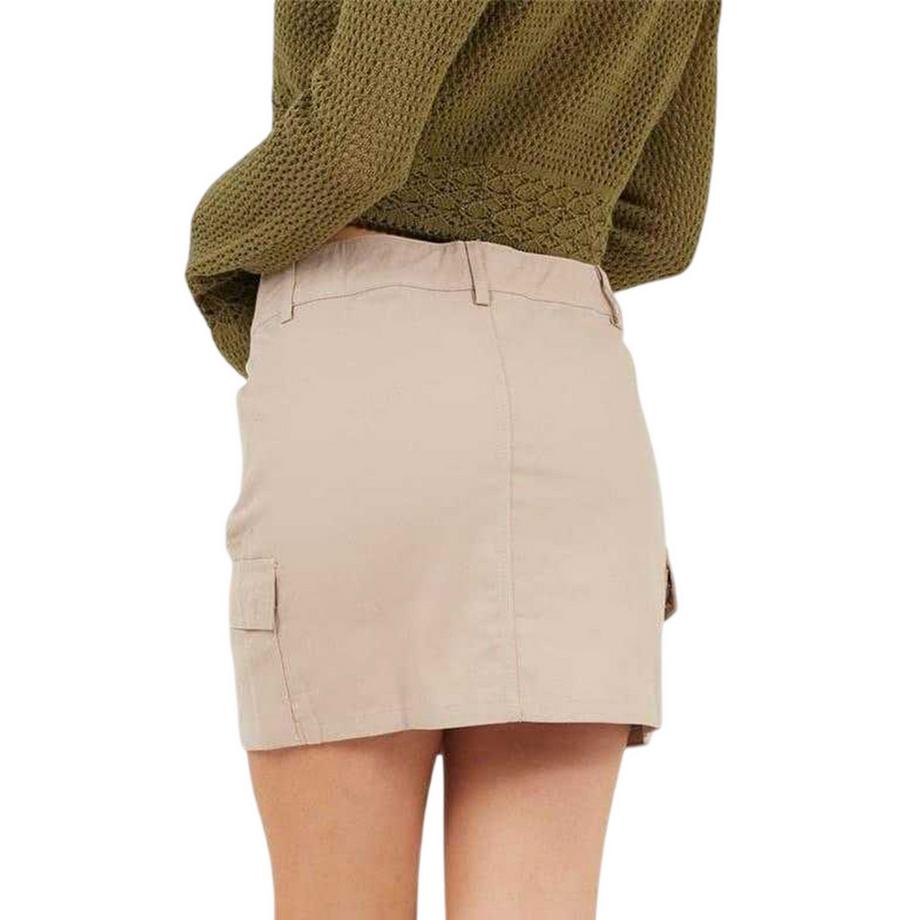 Brave Soul Mini Jupe en Denim avec Poches Cargo  