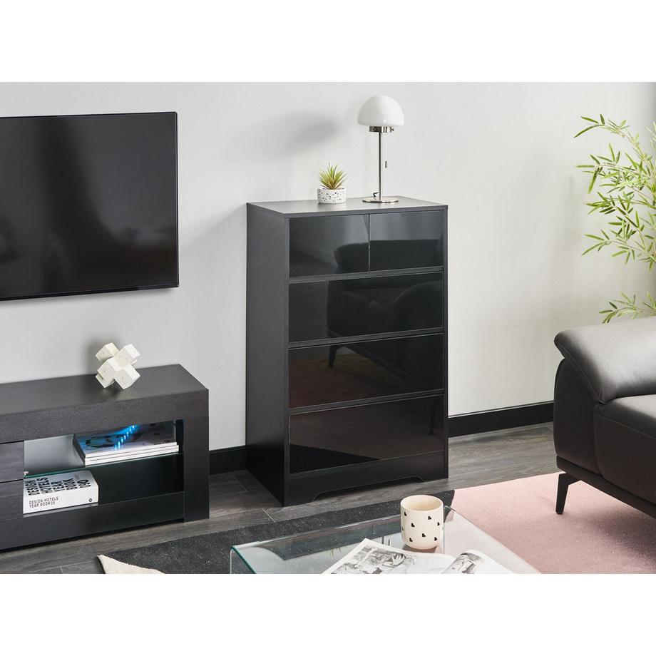 Beliani Kommode mit 5 Schubladen aus MDF-Platte Skandinavisch ALBERTA  