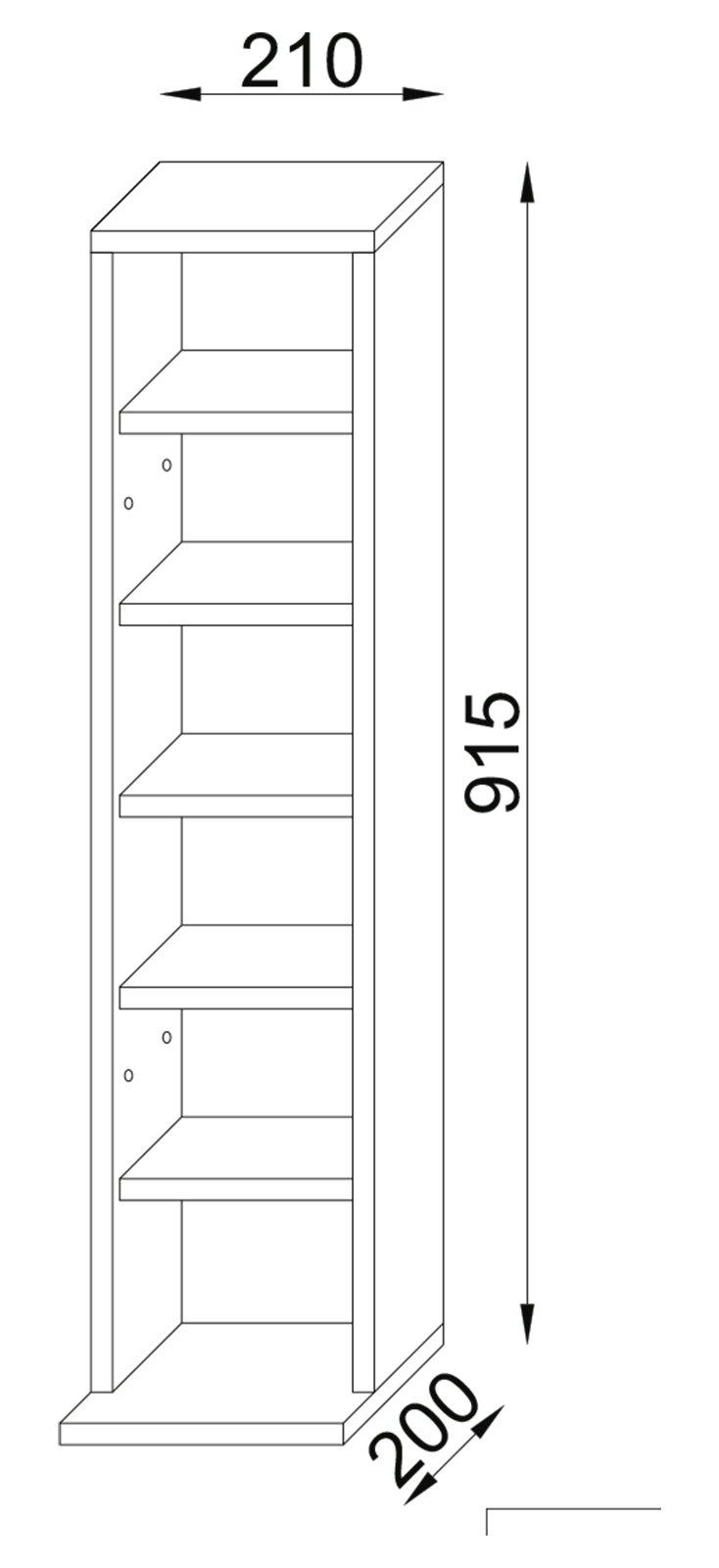 VCM Holz CD DVD Stand Regal Schrank Aufbewahrung Standregal Ständer Milano  