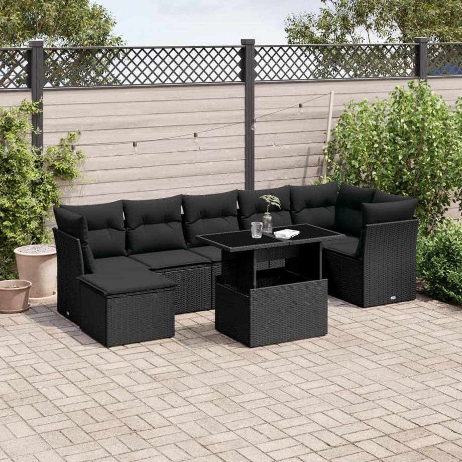 VidaXL set divano da giardino Polirattan  