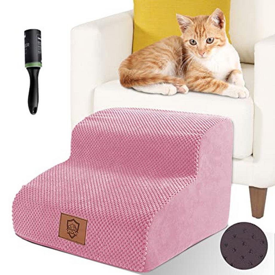 Hundetreppe für Kleine Hunde, Hundetreppe 2 Schichten, Abnehmbar Tragbar Haustiertreppe für Sofa