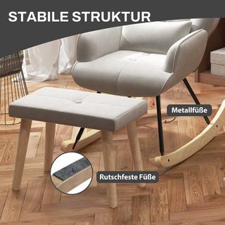 HOMCOM Schaukelsessel mit Hocker  