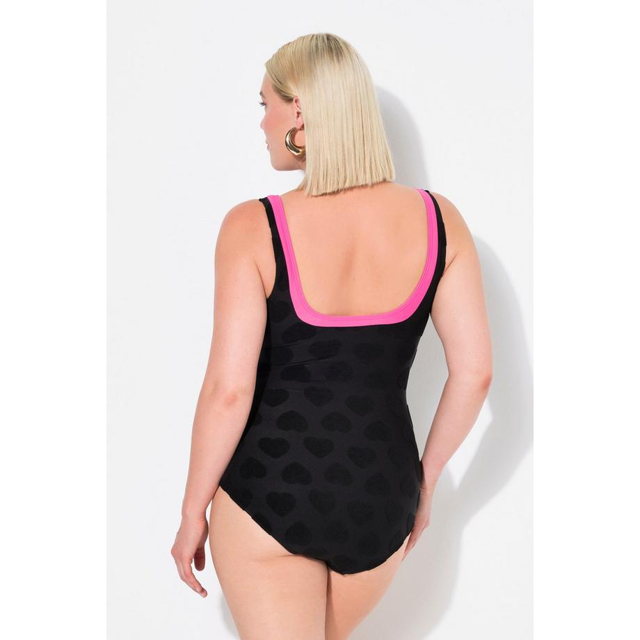 Ulla Popken Costume intero Cuori Scollo Carré Coppe Morbide Riciclato  