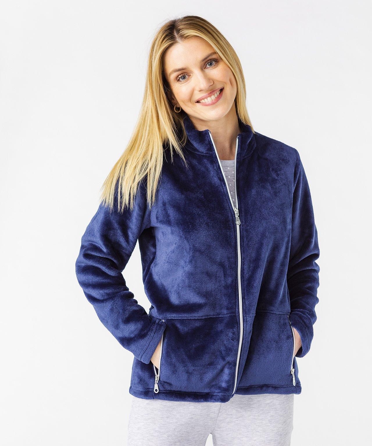 Damart  Fleece-Strickjacke mit Reißverschluss 