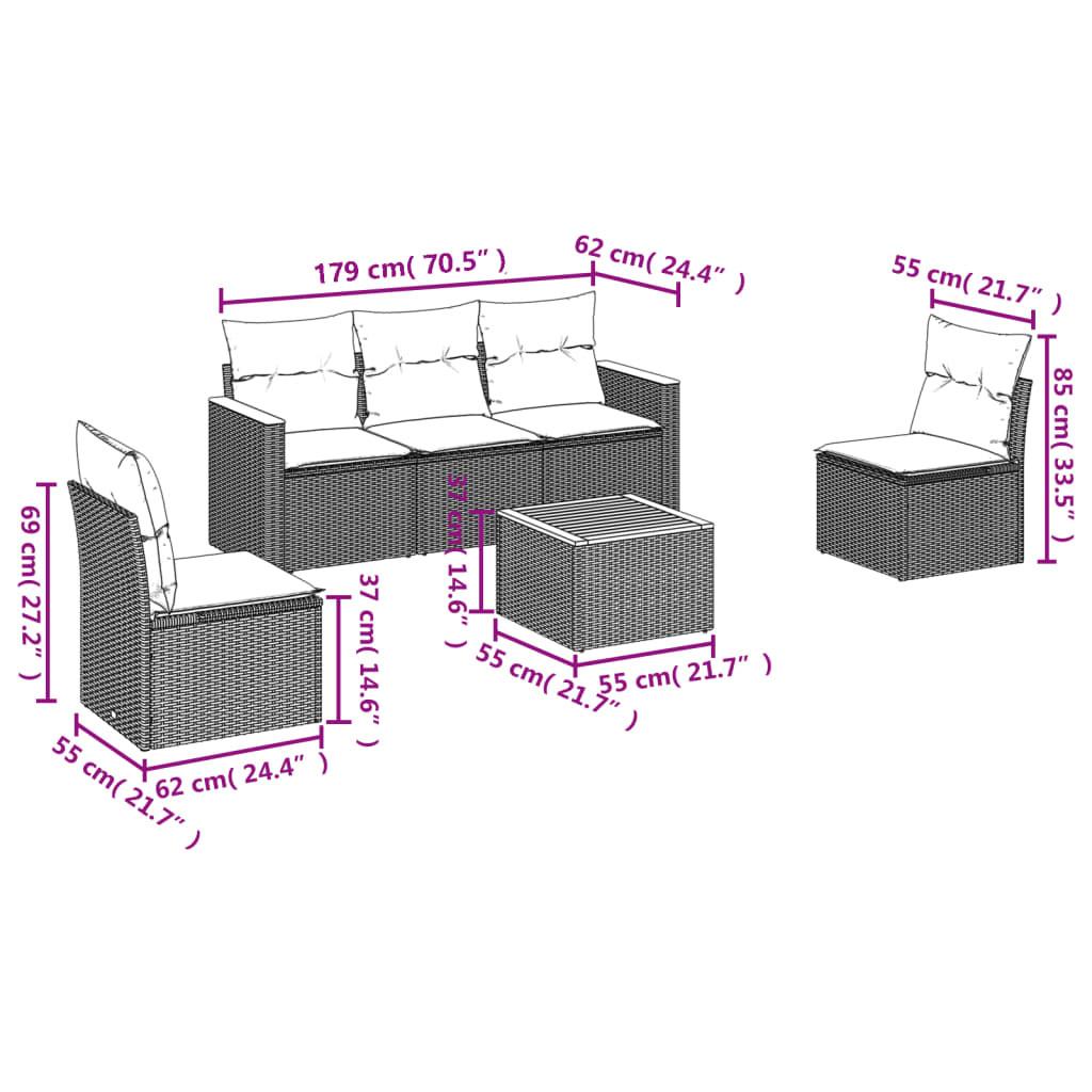 VidaXL Garten sofagarnitur poly-rattan  