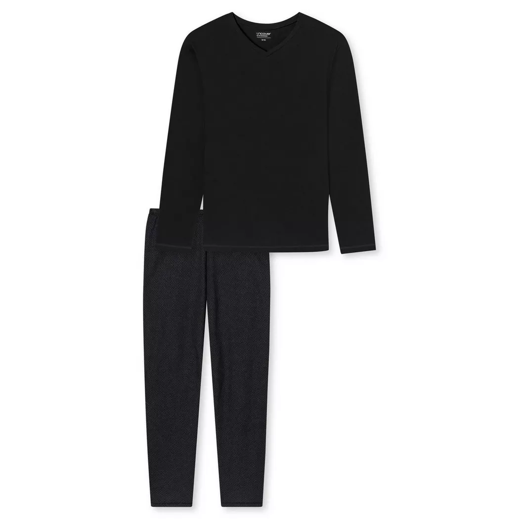 Uncover by Schiesser - Pyjama Homewear Bequem sitzend, für Herren, Schwarz, Größe L