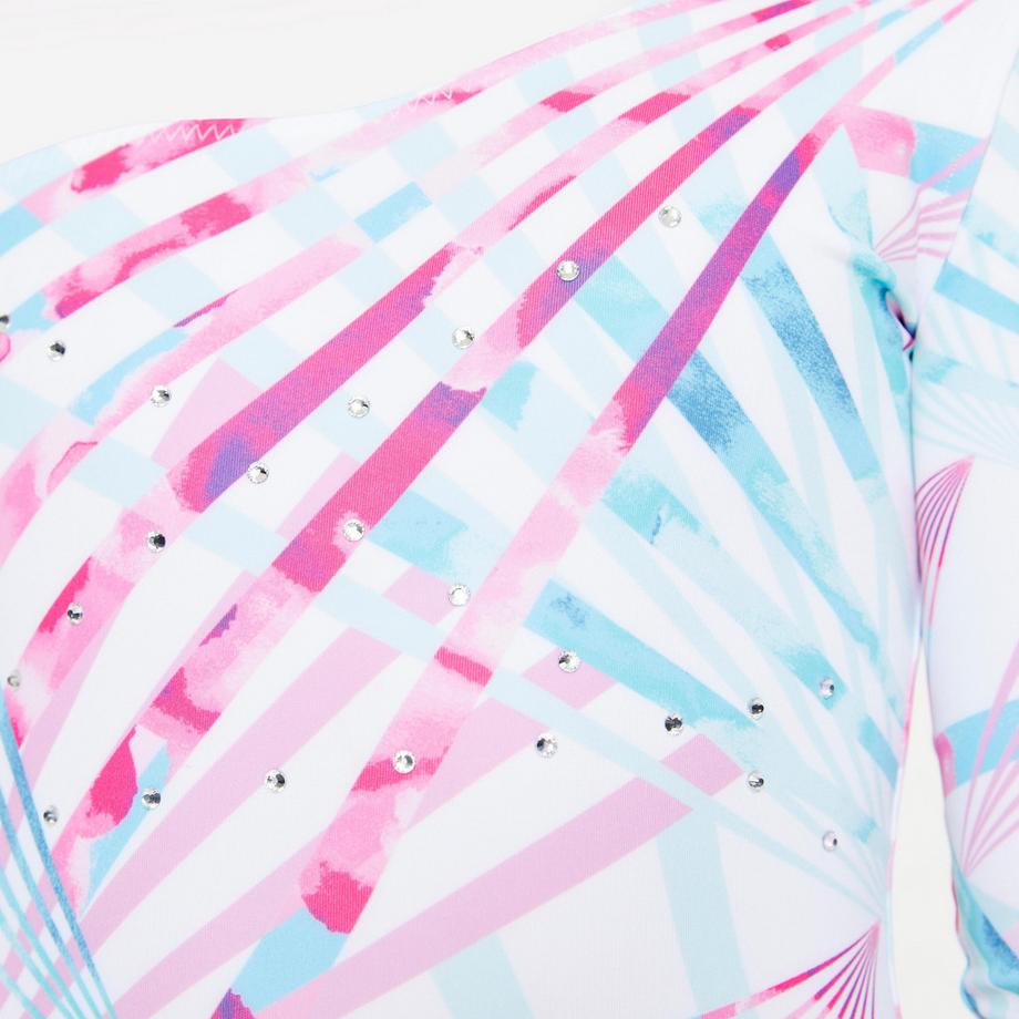 DOMYOS  Turnanzug Langarm mit Strass Polyester 