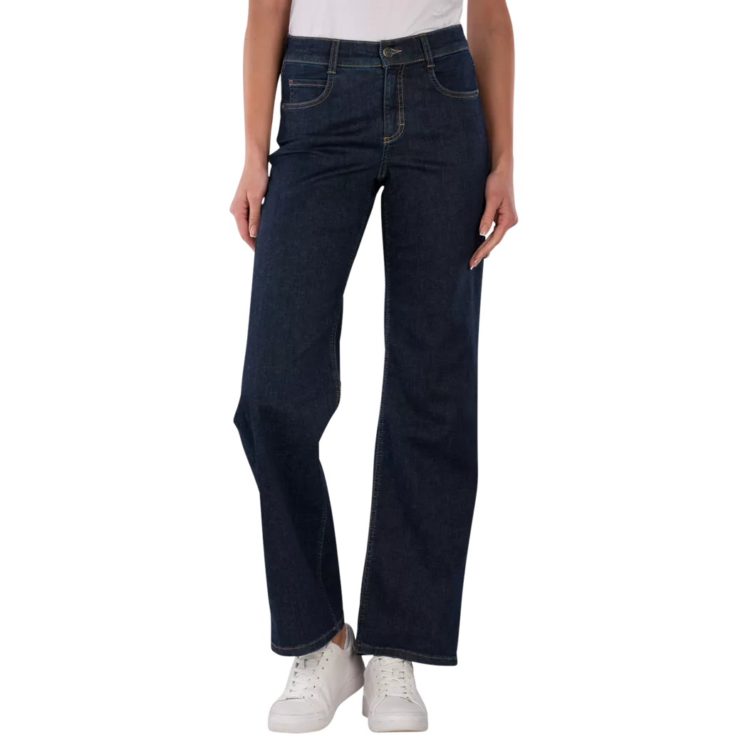 Angels - Liz Push Up Jeans Wide Leg, für Damen, Nachtblau, Größe W26/L30