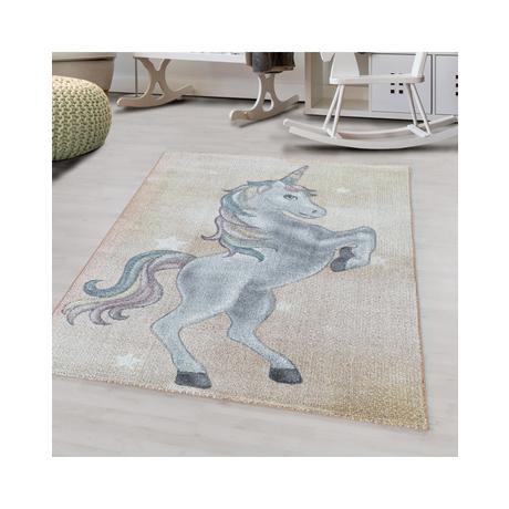 Paco Home Kinderteppich Einhorn Hell  