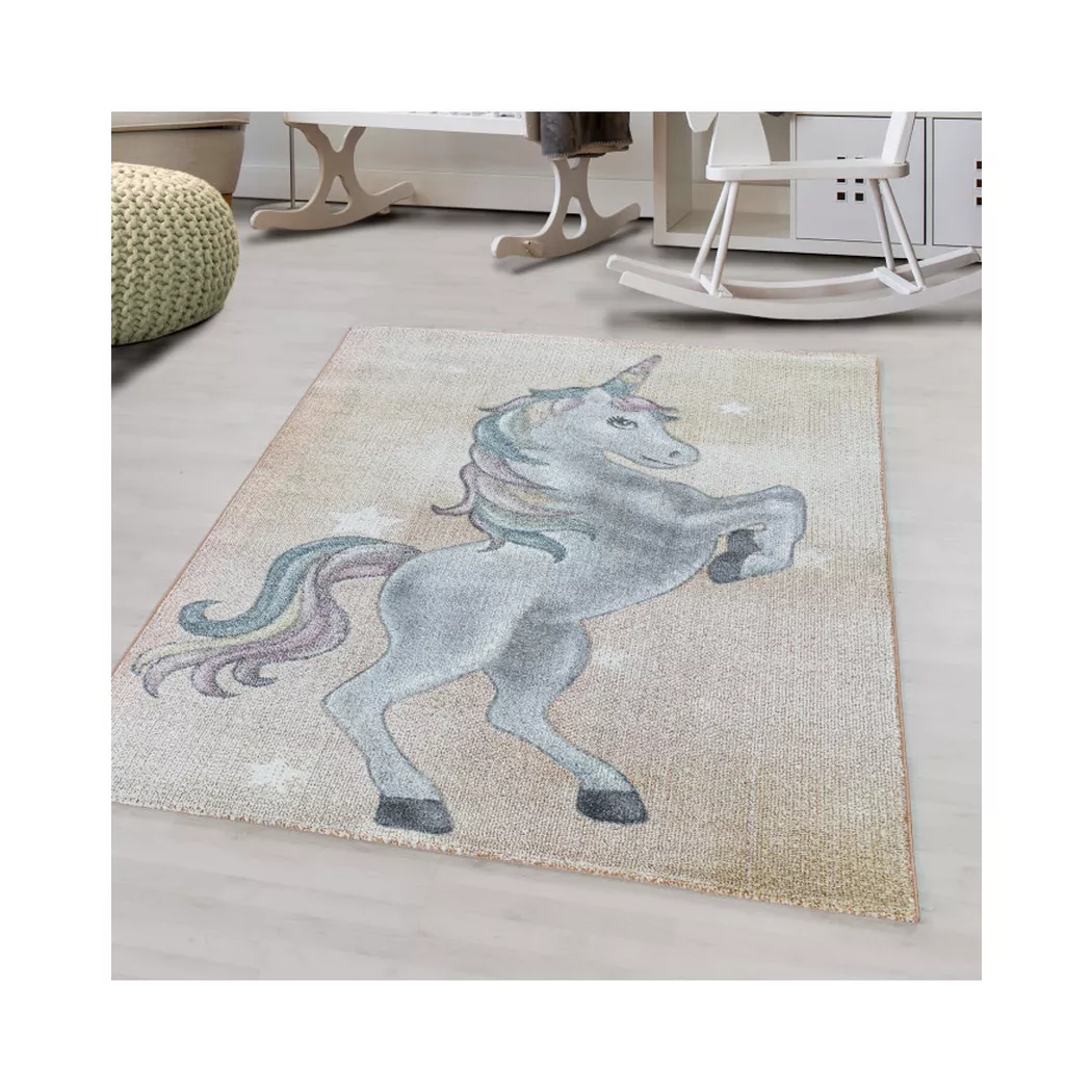 Paco Home - Kinderteppich Einhorn Hell, 160 cm