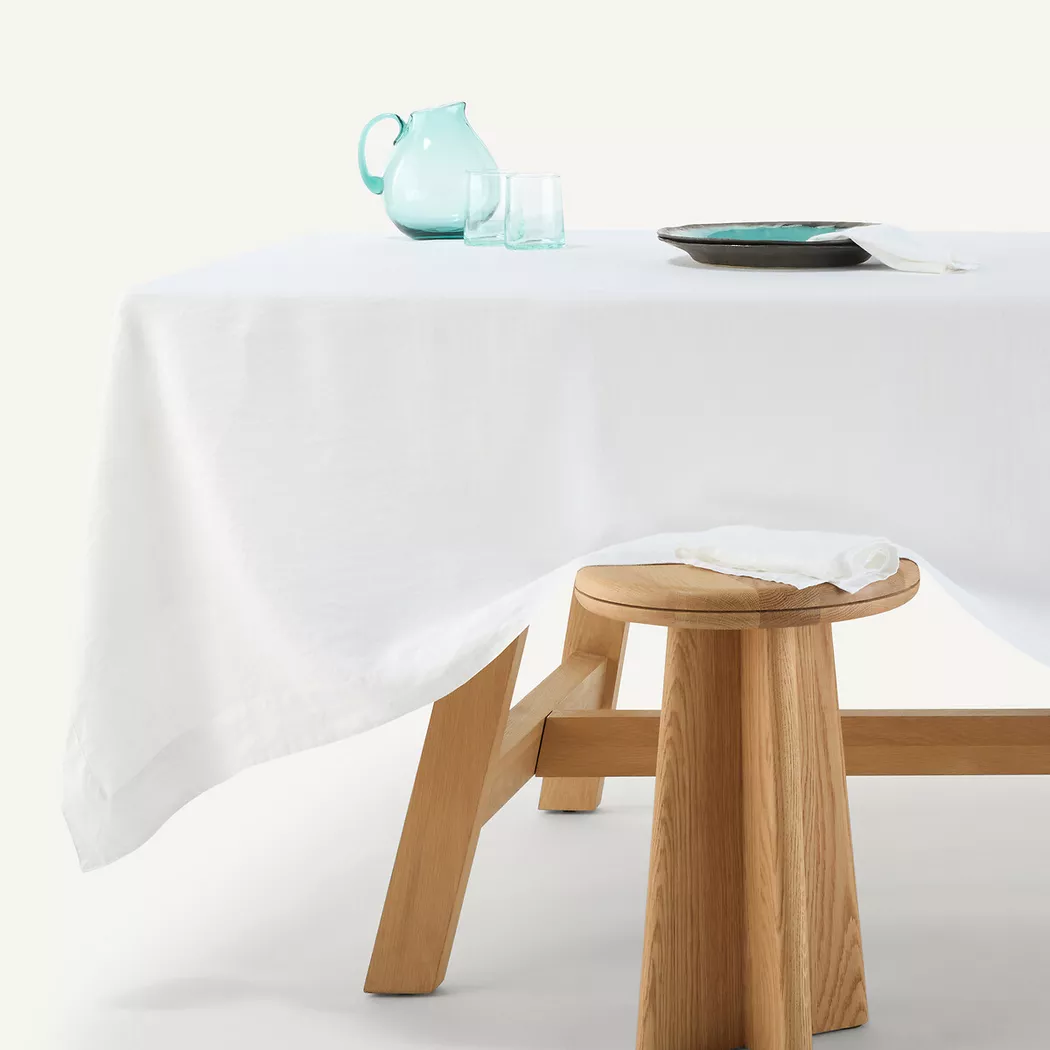 AM.PM - Tischdecke Linette aus Leinen, 180X250CM, Weiss