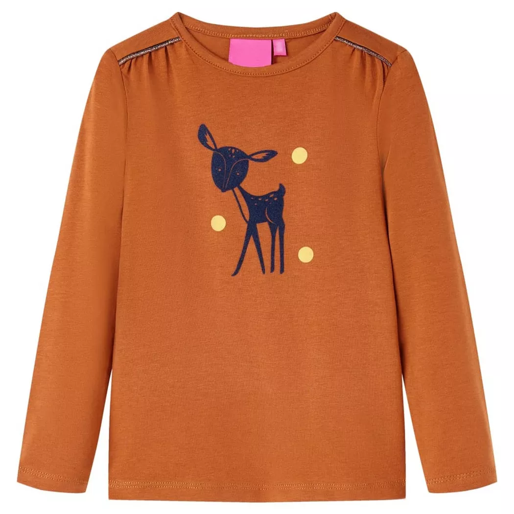 VidaXL - Kinder t-shirt baumwolle, One Size, Braun